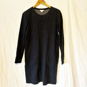 J.Jill Purejill Navy Blue Heathered Long Sleeve Stretchy Sweater Dress size S